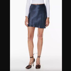 Aritizia Babaton Slip Satin Mini Skirt, Size 6